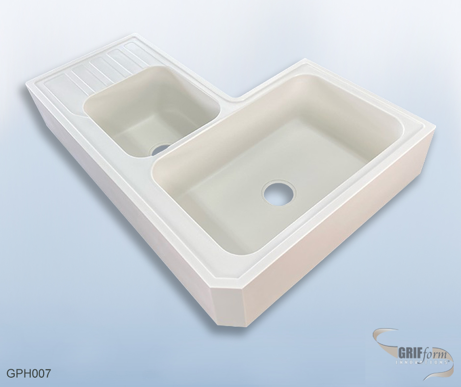 Custom sink installation.