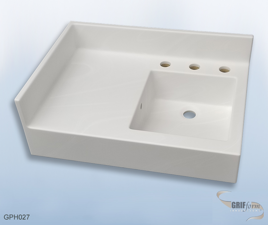 Custom sink installation.